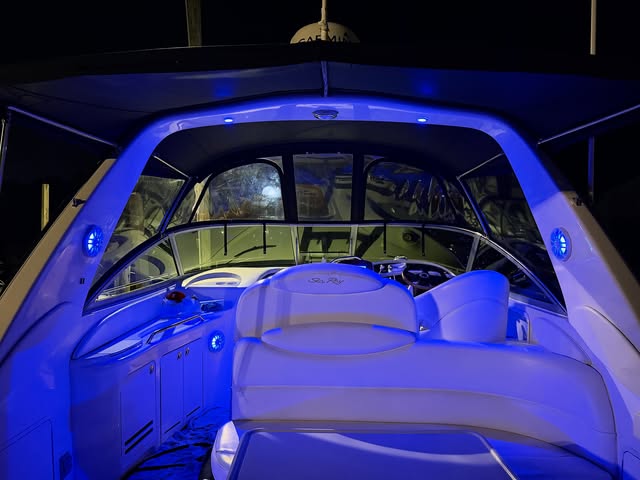 Stereo and lighting upgrade on a returning customer boat